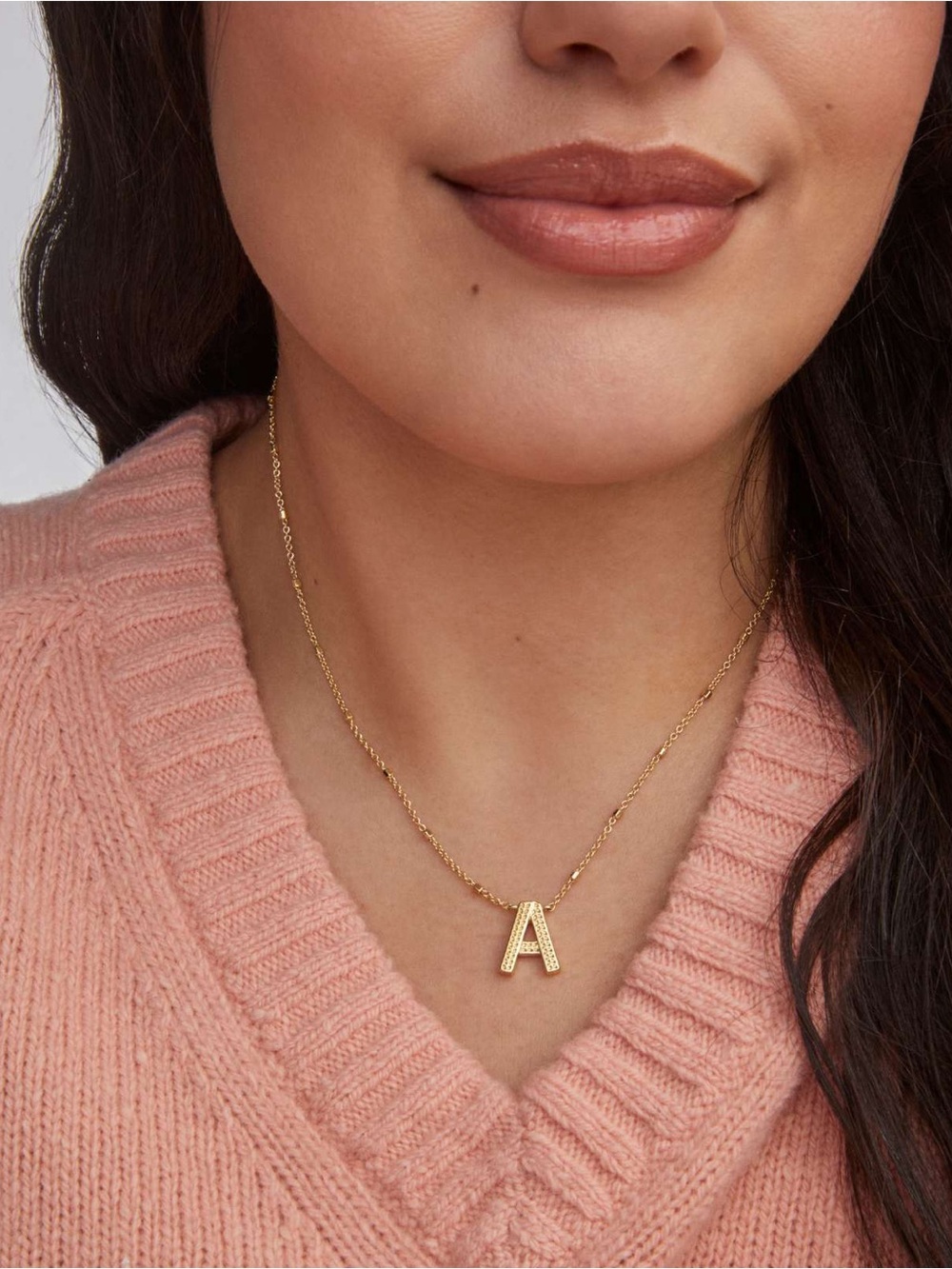 Kendra Scott Letter A Pendant Necklace in Gold